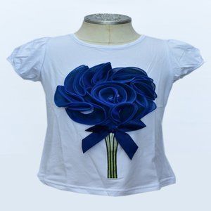 Girls T-Shirt with Flower Detail